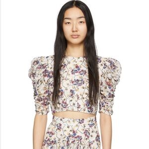 Étoile Isabel Marant Saureena Floral Top M, MATCHING SKIRT AVAIL IN SEP LISTING